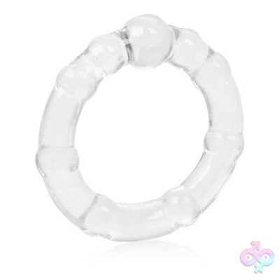 Island Rings pink beaded cock ring set by CalExotics — three sizes