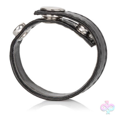 3 snap ring leather black adjustable by CalExotics