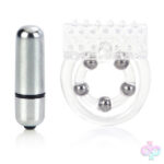 CalExotics Sex Toys - Maximus Enhancement Ring 5 Stroker Beads - Clear