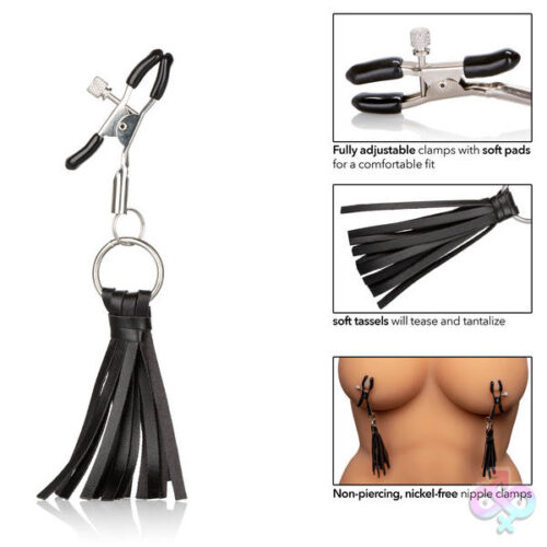 CalExotics Sex Toys - Nipple Play Playful Tassels Nipple Clamps - Black