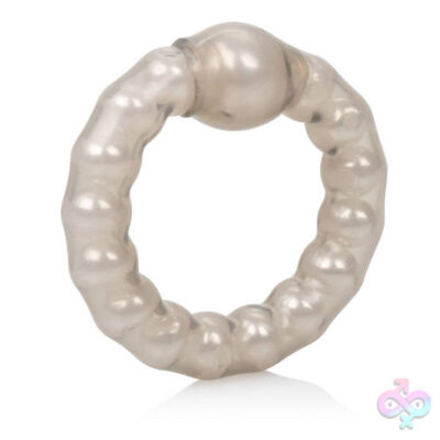 Pearl Beade Prolong Rings in Clear by CalExotics — beaded stimulation cock ring set