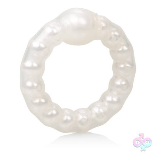 CalExotics Sex Toys - Pearl Beaded Prolong Rings - White