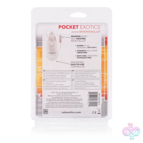 Calexotics Sex Toys - Pocket Exotics Heated Whisper Bullet - Clear