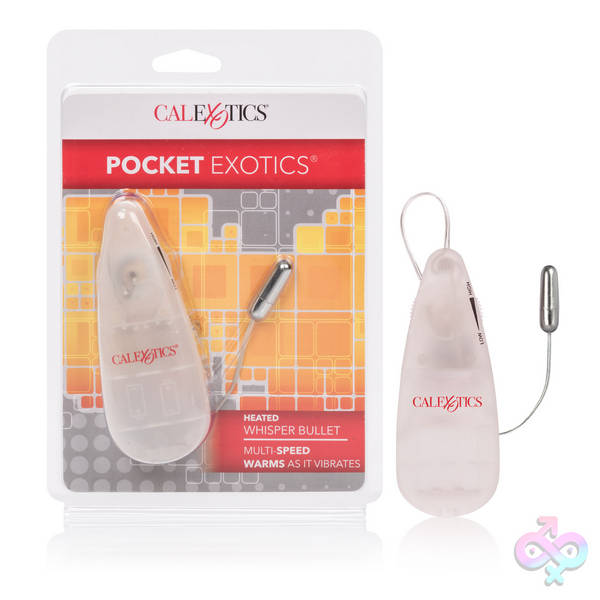Pocket Exotics Heated Whisper Bullet - Clear CalExotics Sex Toys - Pocket Exotics Heated Whisper Bullet - Clear