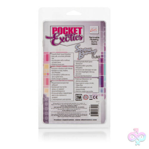 CalExotics Sex Toys - Pocket Exotics Snow Bunny Bullet - Clear