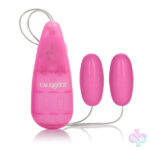 CalExotics Sex Toys - Pocket Exotics Vibrating Double Pink Passion Bullets - Pink