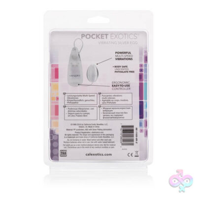 CalExotics Sex Toys - Pocket Exotics Vibrating Egg - Silver