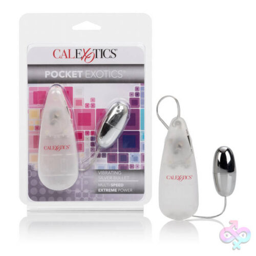 CalExotics Sex Toys - Pocket Exotics Vibrating Silver Bullet