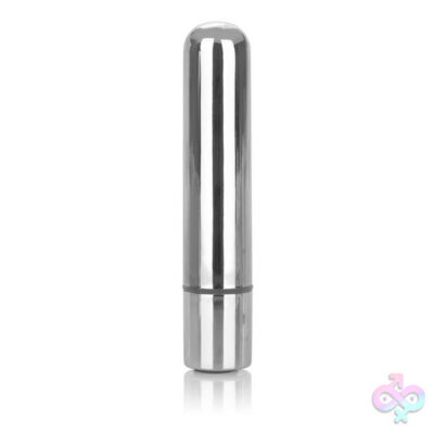 Rechargeable Bullet silver clit stimulator by CalExotics compact waterproof vibrator