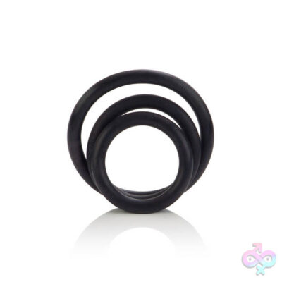 Rubber Ring 3 Piece Set white graduated cock rings by CalExotics