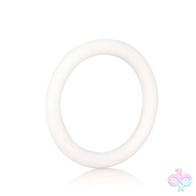 Rubber Ring Medium White by CalExotics cock ring for couples