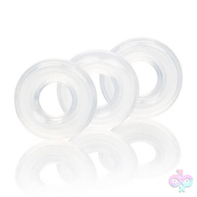 Set of 3 Silicone Stacker Rings clear cock rings by CalExotics