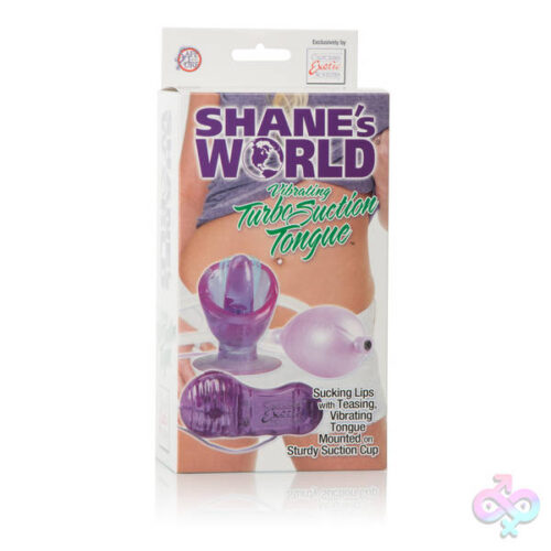 CalExotics Sex Toys - Shane's World Vibrating Turbo Suction Tongue - Purple
