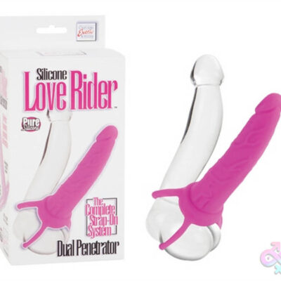 CalExotics Sex Toys - Silicone Love Rider Dual Penetrator - Pink
