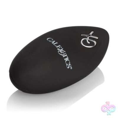 Silicone Remote Rechargeable Egg in black by CalExotics — compact wireless egg vibrator with remote