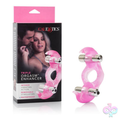 CalExotics Sex Toys - Silicone Triple Orgasm Erection Enhancer - Pink