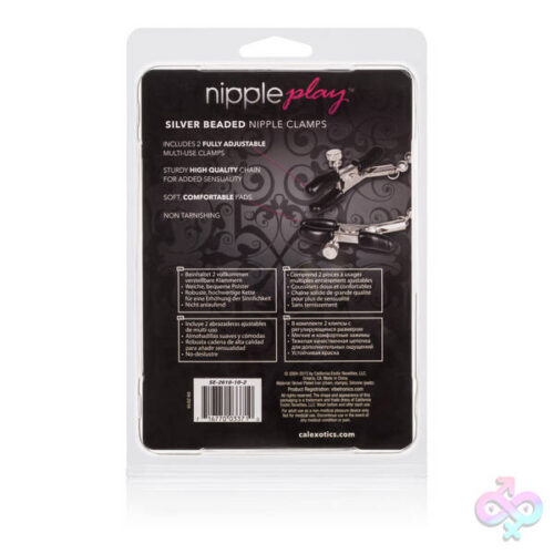 Calexotics Sex Toys - Silver Beaded Nipple Clamps