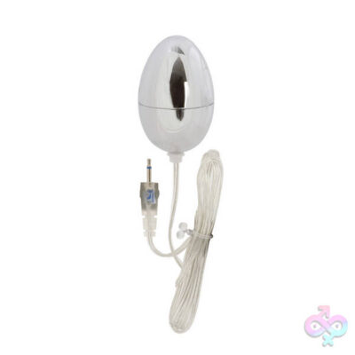 Sterling Collection Silver Egg vibrating bullet by CalExotics – silver ABS plastic wired egg vibrator