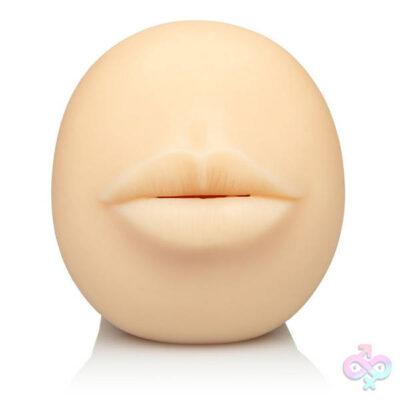 Stroke It Mouth Ivory oral masturbator by CalExotics with realistic textured chamber