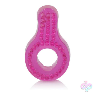 Super Stretch Enhancer Ring in pink by CalExotics — stretchy textured cock ring set