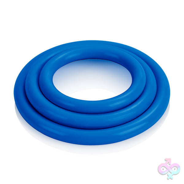 Tri-Rings - Blue CalExotics Sex Toys - Tri-Rings - Blue