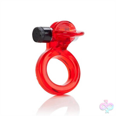 Wireless Clit Flicker red vibrating cock ring by CalExotics with remote control