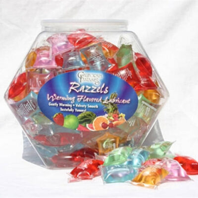 California Fantasies Sex Toys - Razzels Warming Lubricant - 100 Pillow Fishbowl - Assorted Flavors