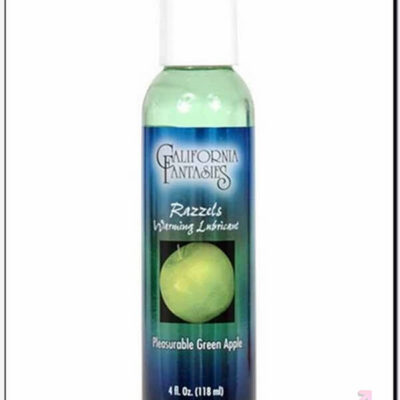 Razzels Warming Lubricant Pleasurable Green Apple 4 Oz Bottle by California Fantasies