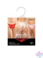 Calla Crotchless Lace Pearl Panty – Light Pink Queen - Image 3