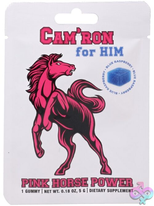 Cam'Ron For Him Pink Horse Power Gummy 5G 12Pk Display Blue Raspberry - Image 2