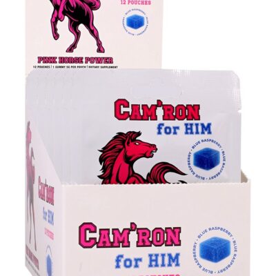 Pink Horse Power Gummy blue raspberry 5g 12pk display by Doc Johnson