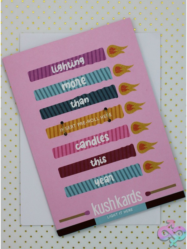 Discreet-Toys-Candles-Kushkard-Nu-Kk-Candles Multi-Color Candles Greeting Card With Matchbook And Envelope By Kushkards
