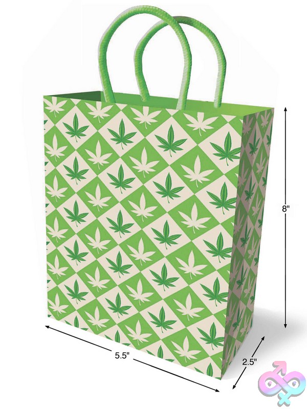 Discreet-Toys-Cannabis-Diamonds-Gift-Bag-Nu-Lgp-031 Green Cannabis Diamonds Print Gift Bag By Little Genie