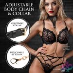Captivate Collar With Body Chain - Black - Image 3