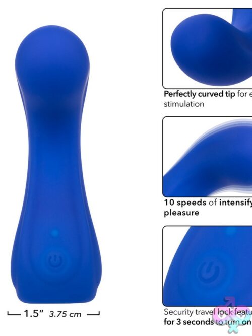 Cascade Curve Clitoral Vibrator In Blue - Image 3