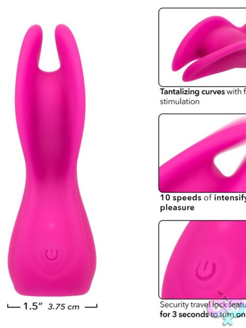 Cascade Flutter Bunny Ear Vibrator In Pink - Image 3