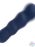 Cashmere Satin Swirl G-Spot Vibrator – Blue - Image 2