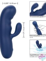 Cashmere Silk Duo Dual Motor Rabbit Vibrator in Blue - Image 3