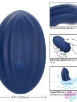 Cashmere Velvet Curve Silicone Massager – Blue - Image 3