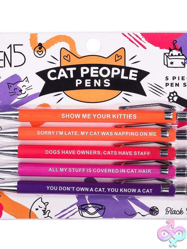 Discreet-Toys-Cat-People-Pens-5-Pack-Nu-Pen-004 Cat People Pens 5-Pack Multi-Color Novelty Ballpoint Set By Wood Rocket