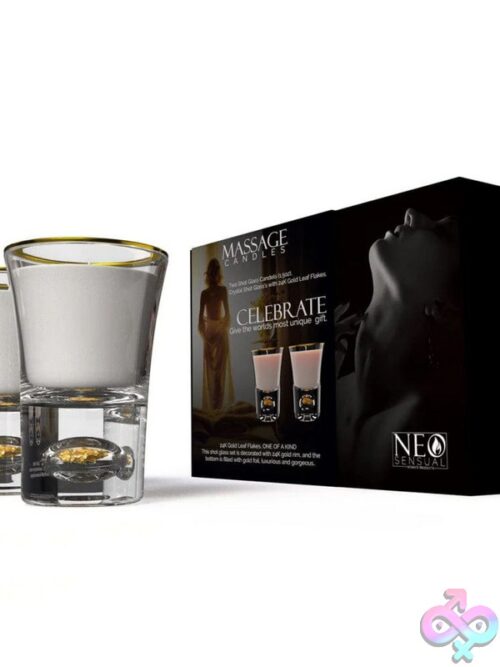 Celebrate Duo Massage Candles With Crystal Shot Glasses - Image 2