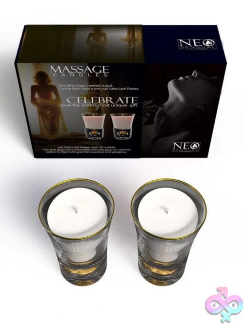 Celebrate Duo Massage Candles With Crystal Shot Glasses - Image 3