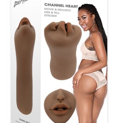 Beige realistic vibrating stroker with soft tongue entry and suction by Zero Tolerance Toys