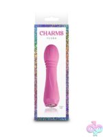 Charms Flora compact clitoral vibrator in coral pink body-safe silicone by Ns Novelties