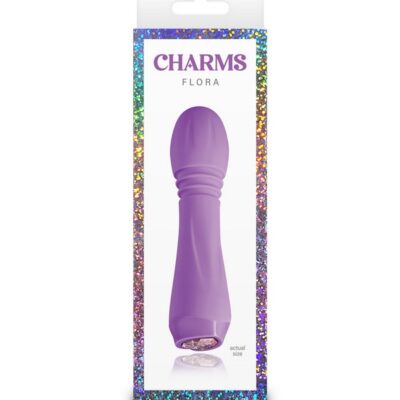 Charms Flora compact clitoral vibrator in violet silicone by Ns Novelties