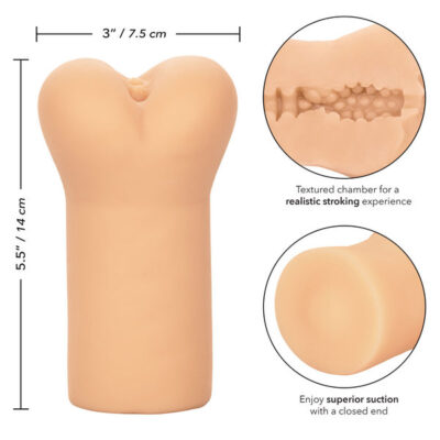 Cheap Thrills The French Maid stroker by CalExotics — compact beige ass masturbator with textured chamber