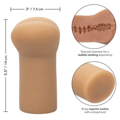 Cheap Thrills the Leather Daddy ass masturbator stroker by CalExotics — compact phthalate-free Pure Skin sleeve