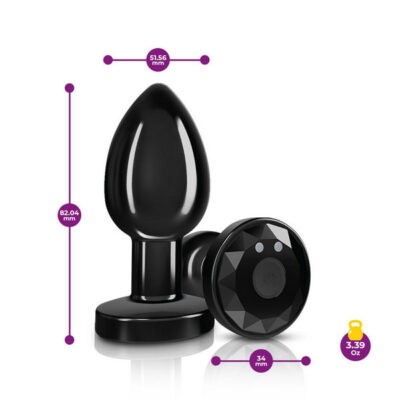 Vibrating Gunmetal Metal Remote Plug Medium by Viben — rechargeable waterproof anal plug with remote control