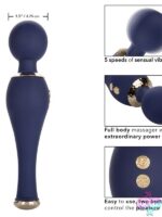 Chic Poppy Mini Wand Vibrator in Blue - Image 3