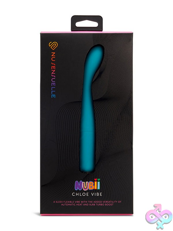 Discreet-Toys-Chloe-Nubii-Warming-W-Turbo-Boost-Blue-Nu-Bt-Nu14Bl Nu Sensuelle Chloe Nubii Warming G-Spot Vibrator In Blue And Purple On A Soft Neutral Background